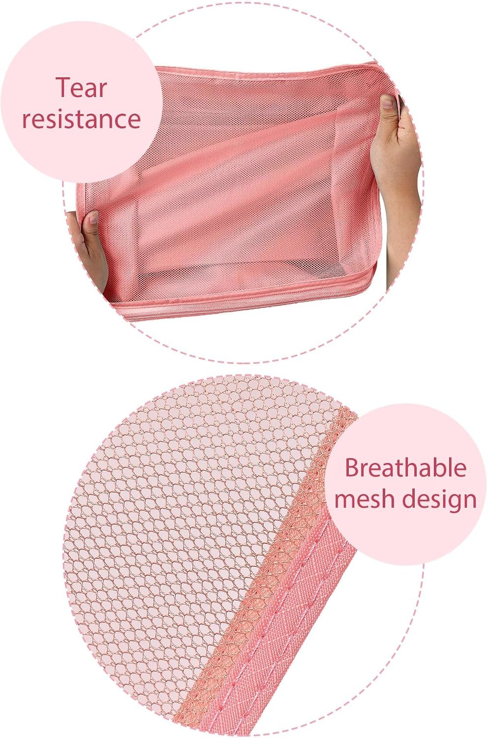 image:image8 Pcs Packing Cubes for SuitcasesTravel Cubes Set Storage Bag Suitcase Organizer Lightweight Luggage