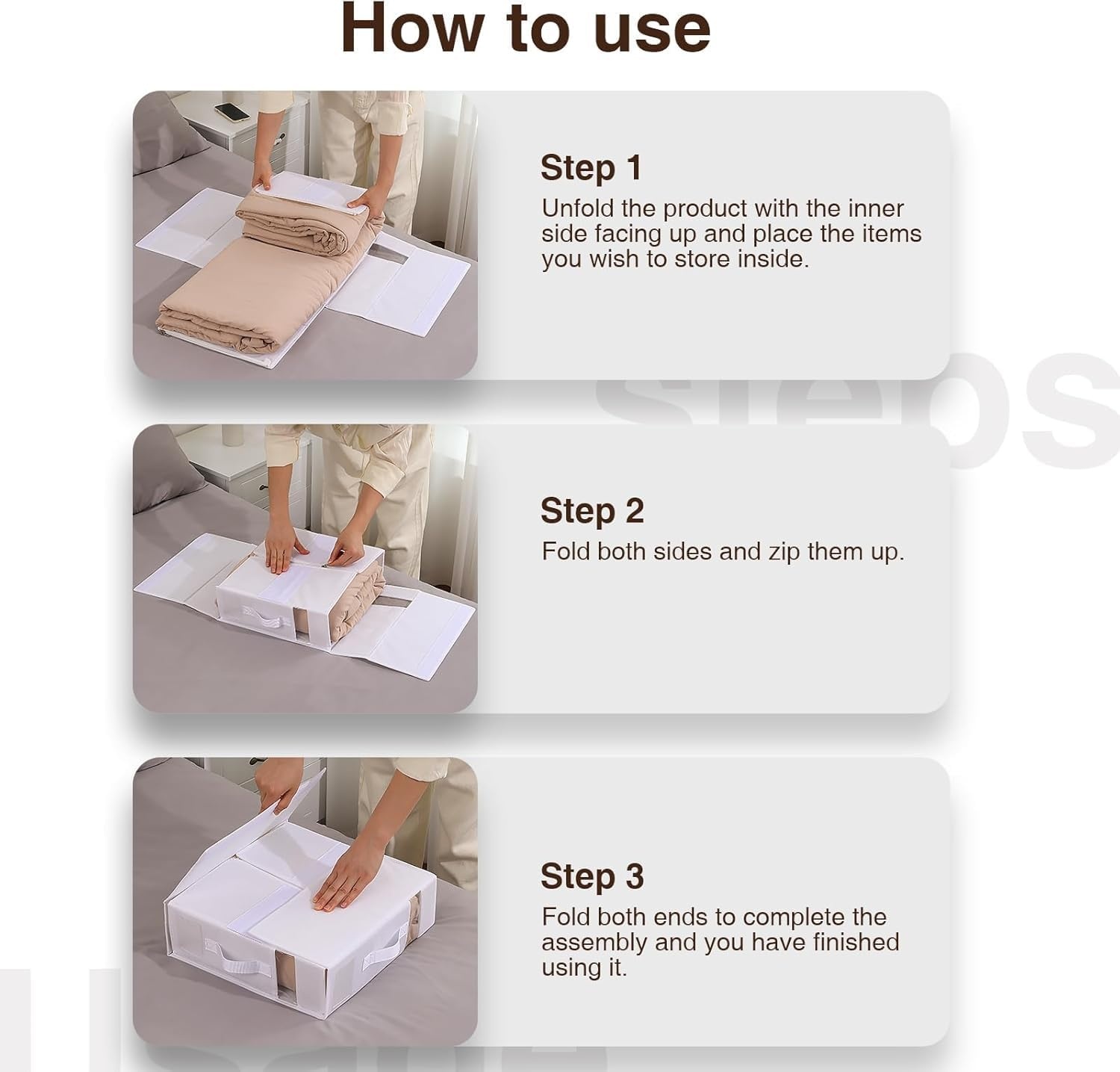 image:imageDIMJ Bed Sheet Organizers and Storage 6 Pack Foldable Sheet Holder Linen Closet Organizer Box for Sheets Set Bedding Blankets Towel King amp Queen Size GreyWhite