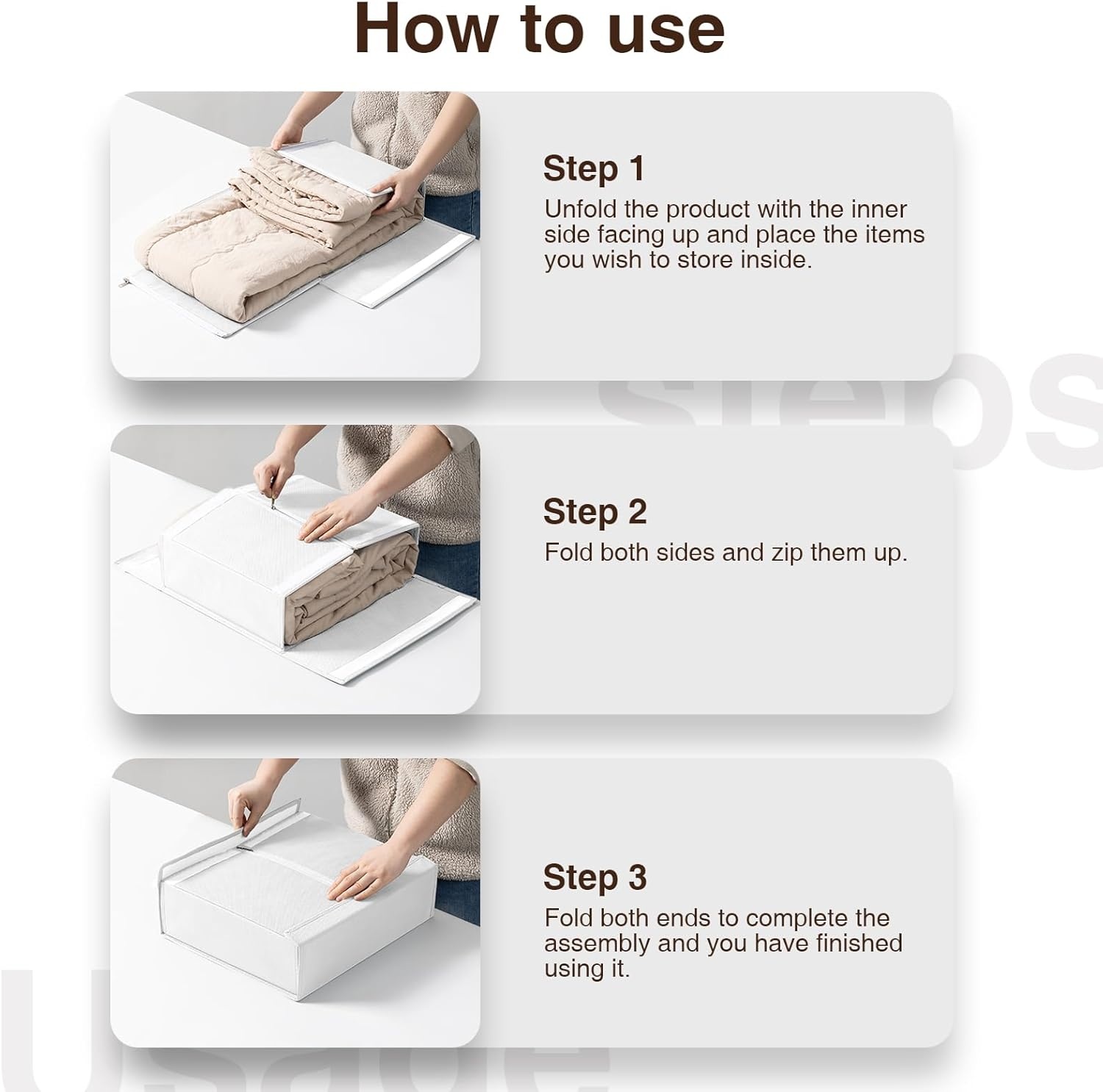 image:imageDIMJ Bed Sheet Organizers and Storage 6 Pack Foldable Sheet Holder Linen Closet Organizer Box for Sheets Set Bedding Blankets Towel King amp Queen Size GreyWhite