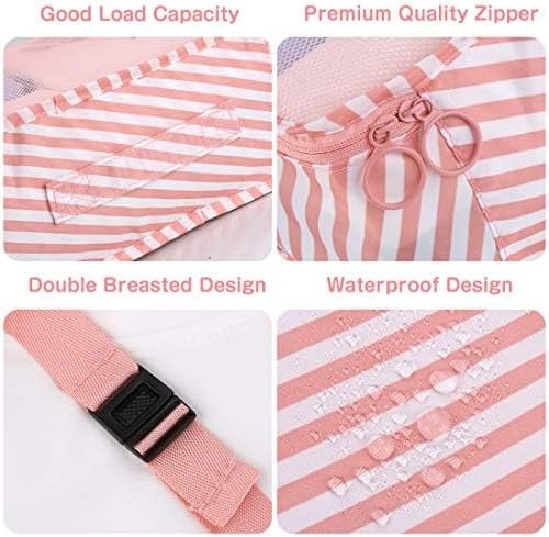 image:imageDIMJ Packing Cubes Durable Packing Cubes for Travel Lightweight Travel Cubes Pink Stripe 8 Pack