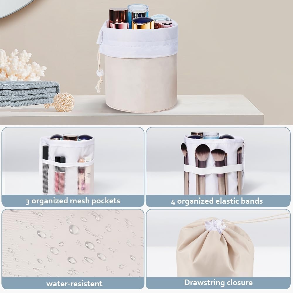 image:imageDIMJ Packing Cubes for Travel Luggage Organizer Bags Foldable Packing Cubes for Suitcase Lightweight Luggage Organizer Travel Must Haves Beige
