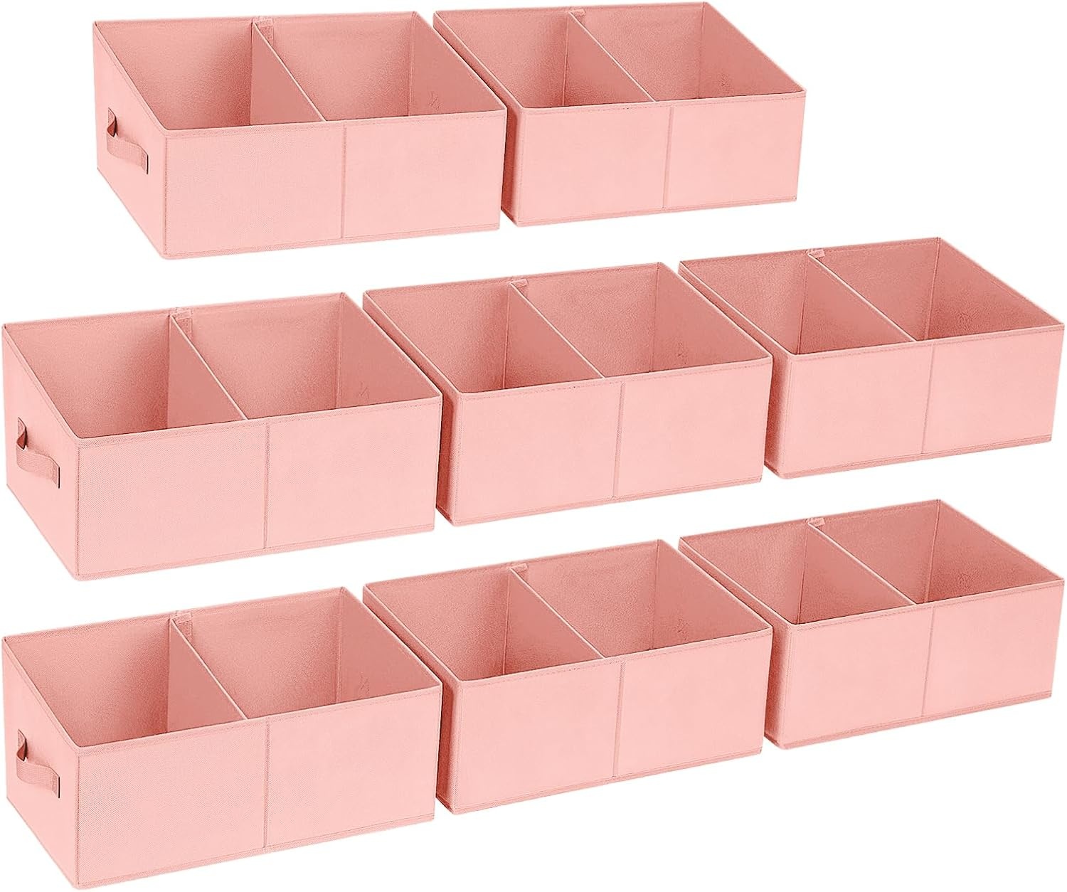 image:imageDIMJ Trapezoid Storage Bins for closet shelves Closet Organzier Bins with Handle Foldable Closet Storage Bins Basket Closet Organizers and Storage for Toys Books 6 Packs BlackPink