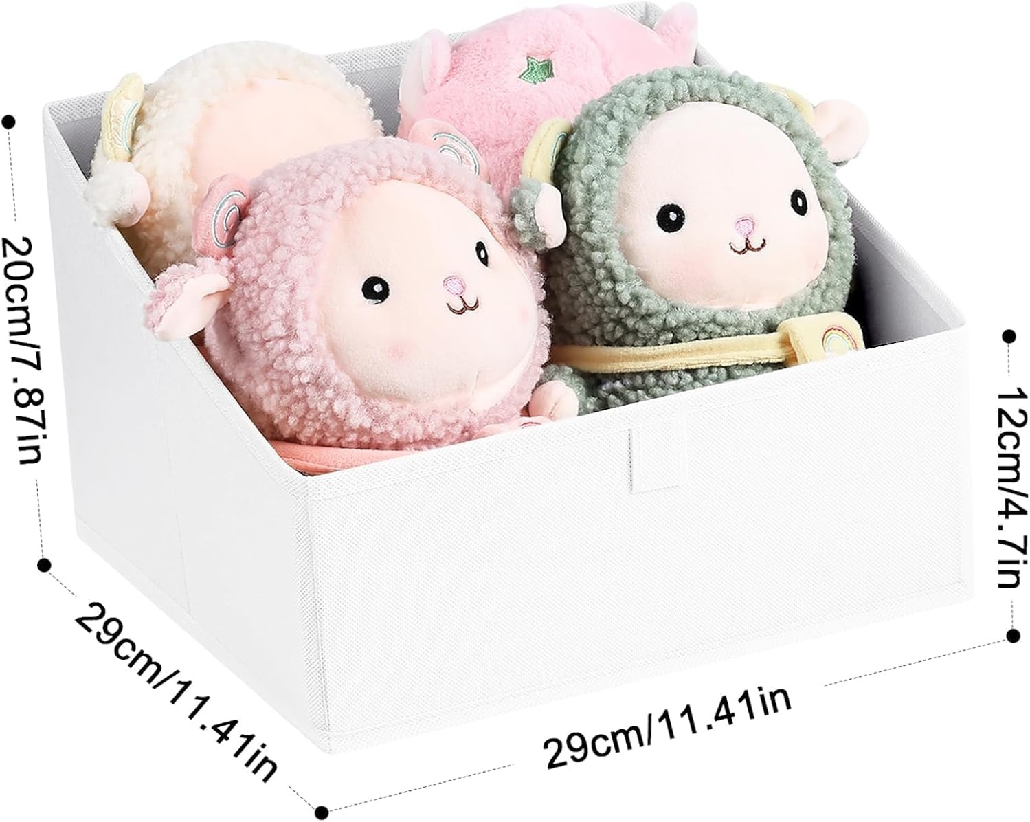 image:imageDIMJ Trapezoid Storage Bins for closet shelves Closet Organzier Bins with Handle Foldable Closet Storage Bins Basket Closet Organizers and Storage for Toys Books 6 Packs BlackWhite