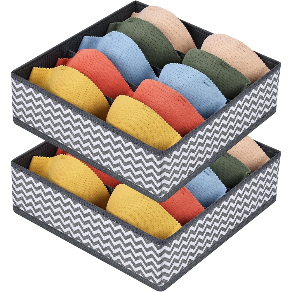 image:imageDIMJ Bra Organizer 2 Pack Bra Storage Organizer for Drawer Closet Bra Dividers Holder For AC Cup