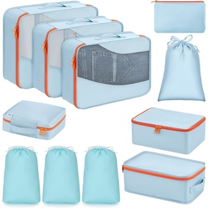 image:imageDIMJ 11 Set Packing Cubes Travel Luggage Packing Organizers Lightweight Travel Cloth Storage Bag with Bra Underwear Cube Cosmetics Bag and Shoe Pouch