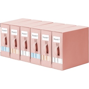 image:imageDIMJ Bed Sheet Organizers and Storage 6 Pack  Foldable Sheet Holder Linen Closet Organizer Box for Sheets Set Bedding Blankets Towel King amp Queen Size GreyPink