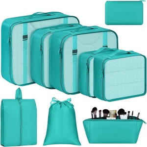 image:imageDIMJ Packing Cubes for Suitcase Luggage Organizers for Travel Packing Cubes Set of 9 Lightweight Suitcase Organizer Bags Set with Laundry Bag amp Shoe Bag and Makeup BagDark Blue