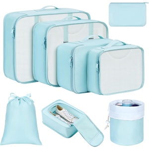 image:imageDIMJ Packing Cubes for Travel  Luggage Organizer Bags 8 Pcs Packing Cubes for Suitcases Lightweight Suitcase Organizer Bags set with Makeup Bag for Travel Accessories Blue