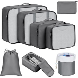 image:imageDIMJ Packing Cubes for Travel Luggage Organizer Bags 8 Pcs Packing Cubes for Suitcase Lightweight Suitcase Organizer Bags Set with Makeup BagGrey