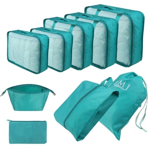 image:imageDIMJ Packing Cubes for Travel  Luggage Organizers for Travel Packing Cubes Set of 9 Lightweight Suitcase Organizer Bags Set with Laundry Bag amp Shoe Bag and Makeup BagDark Blue
