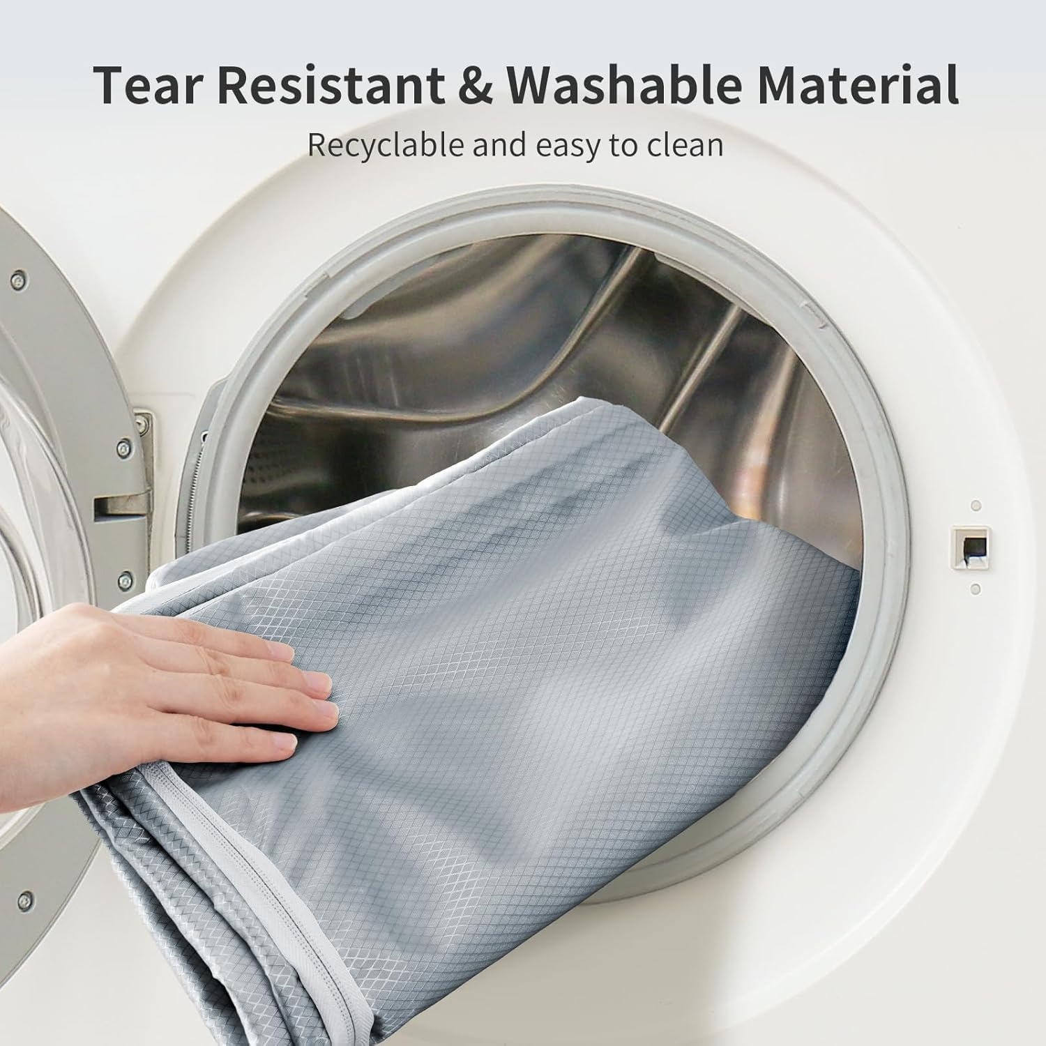 image:imageDIMJ Compression Storage Bags 8 Pack Blanket Storage Bags with Window Zipper Ultra Space Saving Self Compression Organizer for Puffer Jacket Bedding Lightweight Comforter Duvet Sweater SheetGray