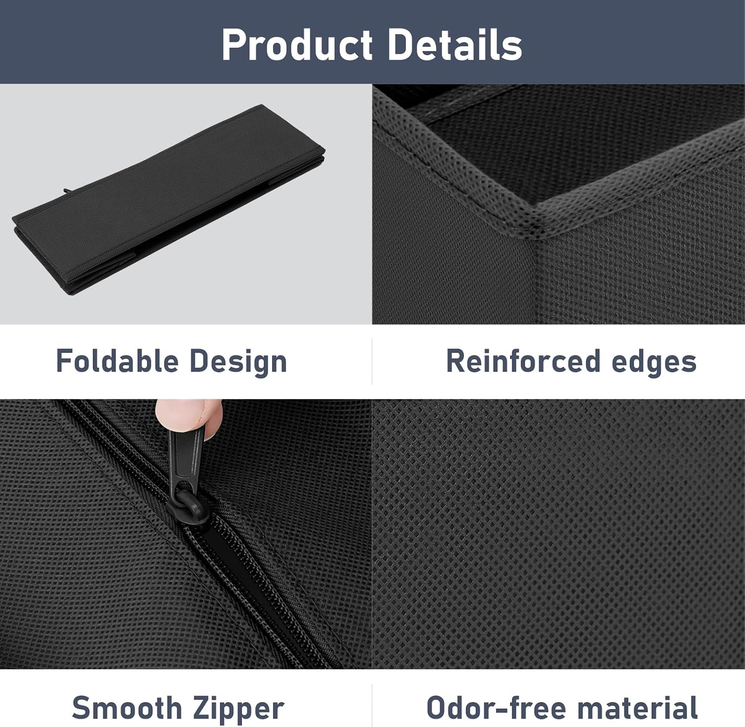image:imageDIMJ Drawer Organizer Clothes Storage 24 Pack Baby Dresser Organizer for Nursery Small Fabric Closet Drawer Organizer Bins for Underwears Socks Foldable Storage Dividers Organization for BedroomBlack