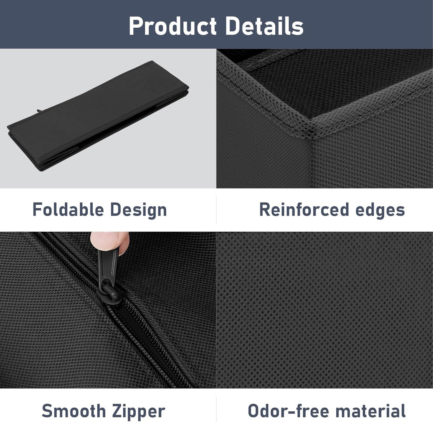 image:imageDIMJ Drawer Organizer Clothes Storage 24 Pack Baby Dresser Organizer for Nursery Small Fabric Closet Drawer Organizer Bins for Underwears Socks Foldable Storage Dividers Organization for BedroomBlack
