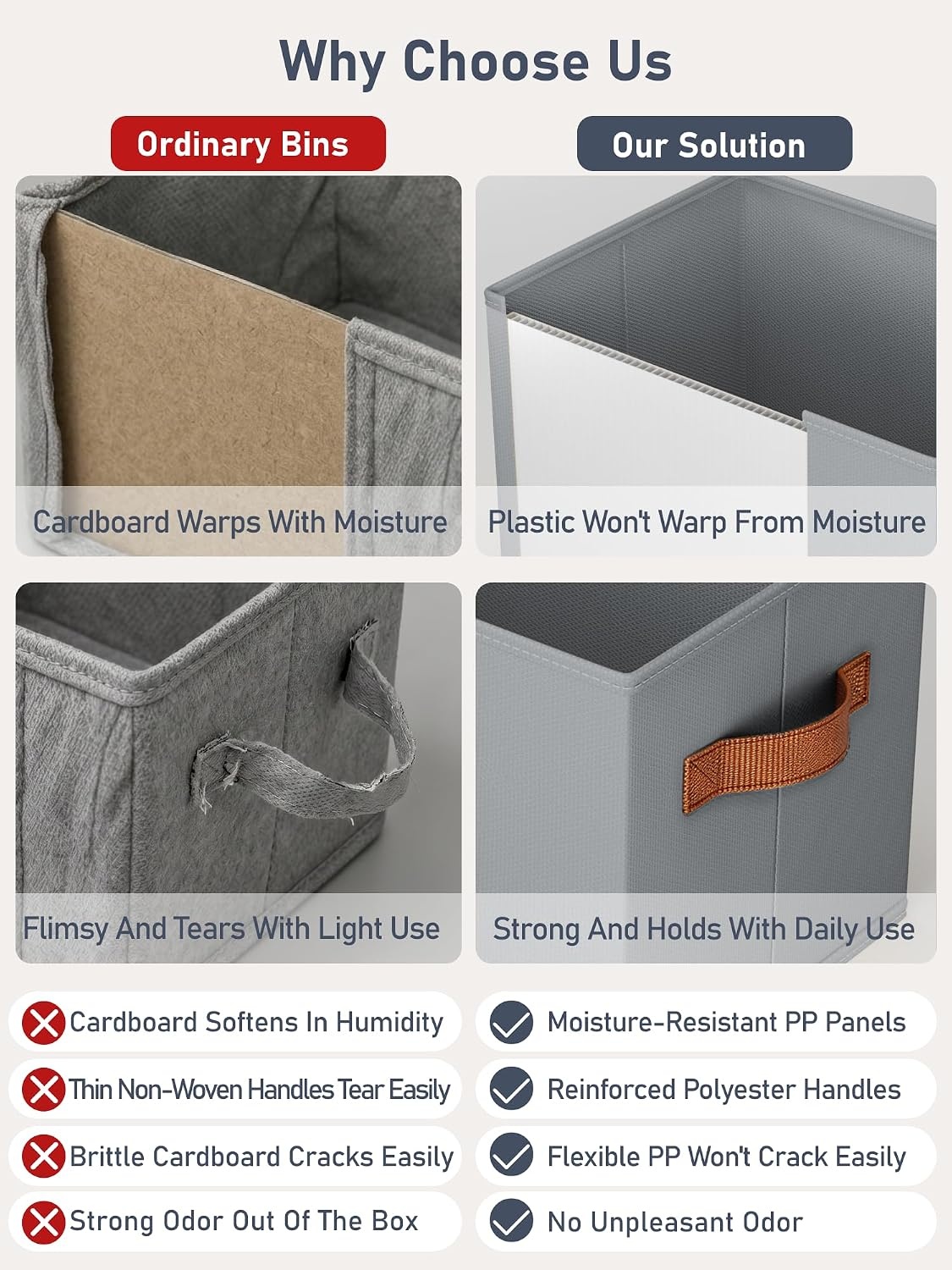 image:image8 Pack Large Closet Storage Baskets Bins for Shelves Collapsible Fabric Closet Organizers and Storage with Polyester Handles Decorative Baskets for Organizing Clothes Towels Linen Closet 14x10Gray