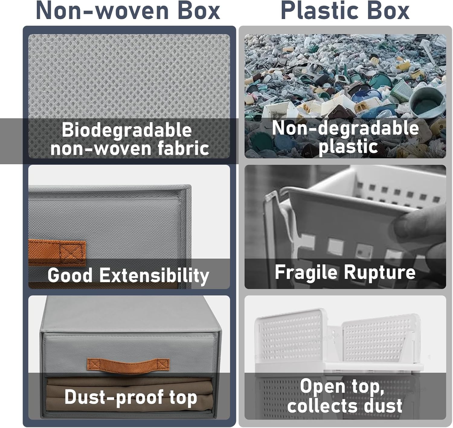 image:imageDIMJ Closet Organizers and Storage Foldable Storage Bins with Drawers Fabric Stackable Storage Drawers with Clear WindowFabric Clothes Organizers and Storage Drawers for Closet 4Pack BlackGrey