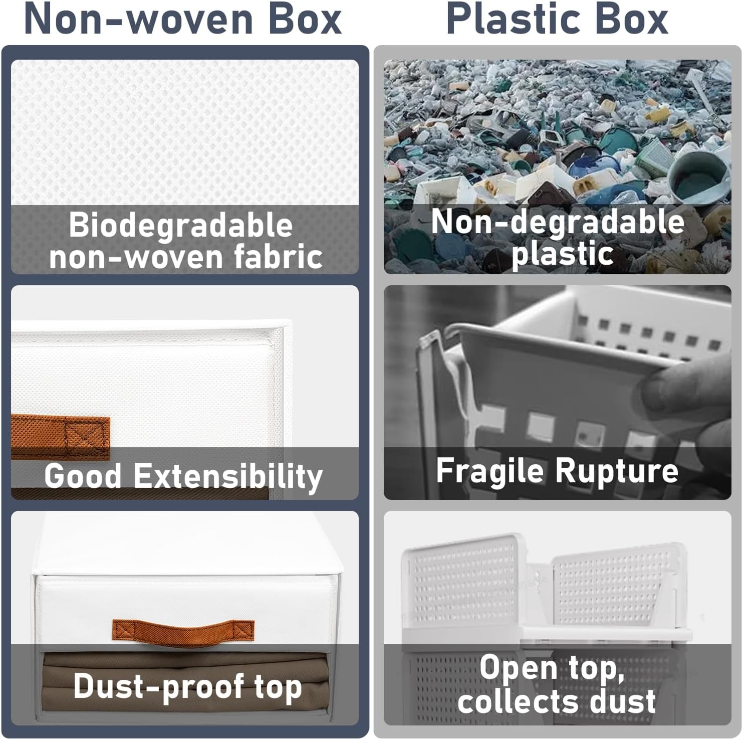 image:imageDIMJ Closet Organizers and Storage Foldable Storage Bins with Drawers Fabric Stackable Storage Drawers with Clear WindowFabric Clothes Organizers and Storage Drawers for Closet 4Pack BlackWhite