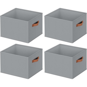 image:image8 Pack Large Closet Storage Baskets Bins for Shelves Collapsible Fabric Closet Organizers and Storage with Polyester Handles Decorative Baskets for Organizing Clothes Towels Linen Closet 14x10Gray
